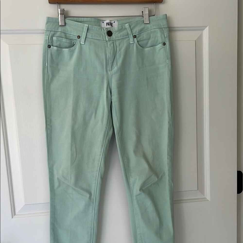 PAIGE Mint Green Women's Skinny Jeans